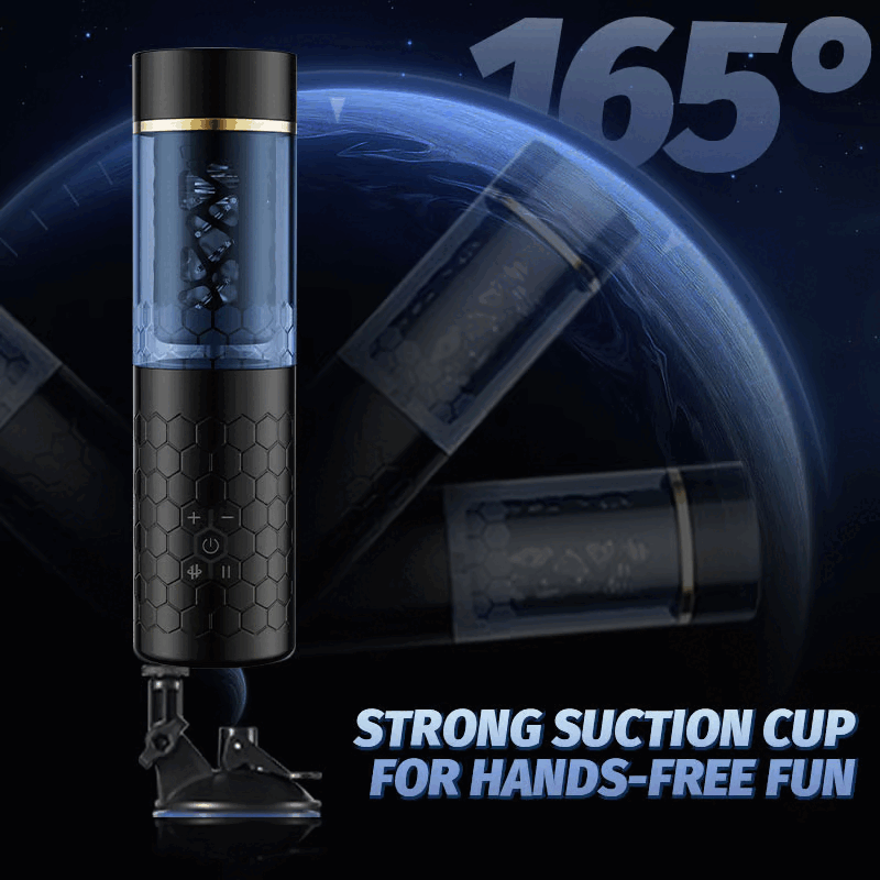 【Free Lube!】STORM CUP 10 Thrusting Spinning Masturbator with Suction Cup Male Masturbator