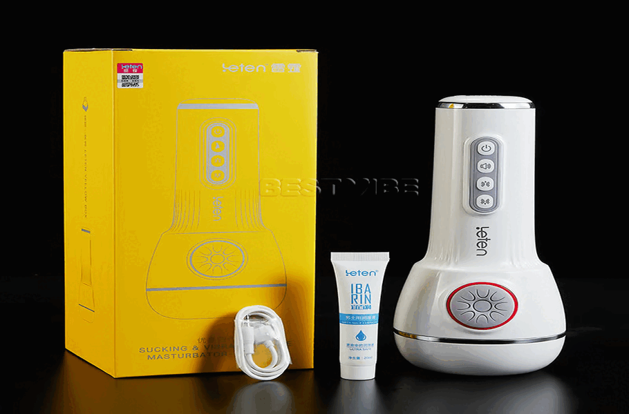 【30% Off】Leten Automatic Masturbator 10 Squeezing Sucking Vibrating Sensations  Free Lube Male Sex Toy