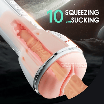 【30% Off】Leten Automatic Masturbator 10 Squeezing Sucking Vibrating Sensations  Free Lube Male Sex Toy